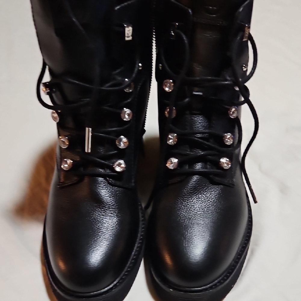 Black Leather Women's Boots